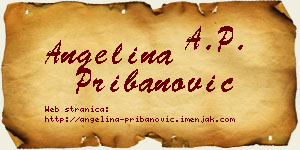 Angelina Pribanović vizit kartica